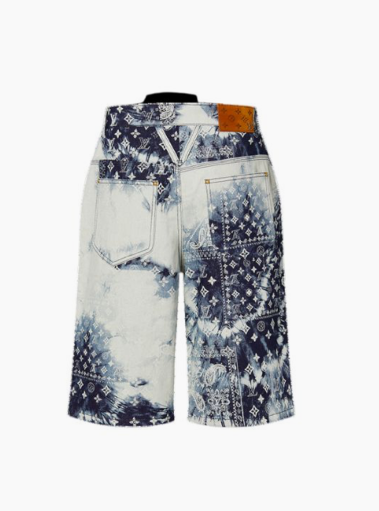Louis Vuitton monogram bandana denim shorts indigo