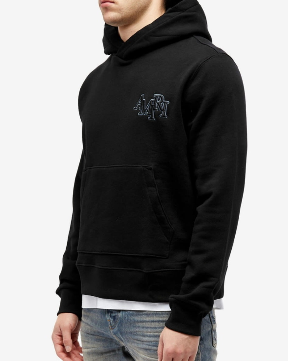 Amiri staggered Logo Hoodie - Black