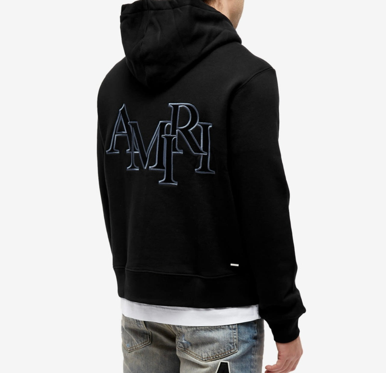 Amiri staggered Logo Hoodie - Black