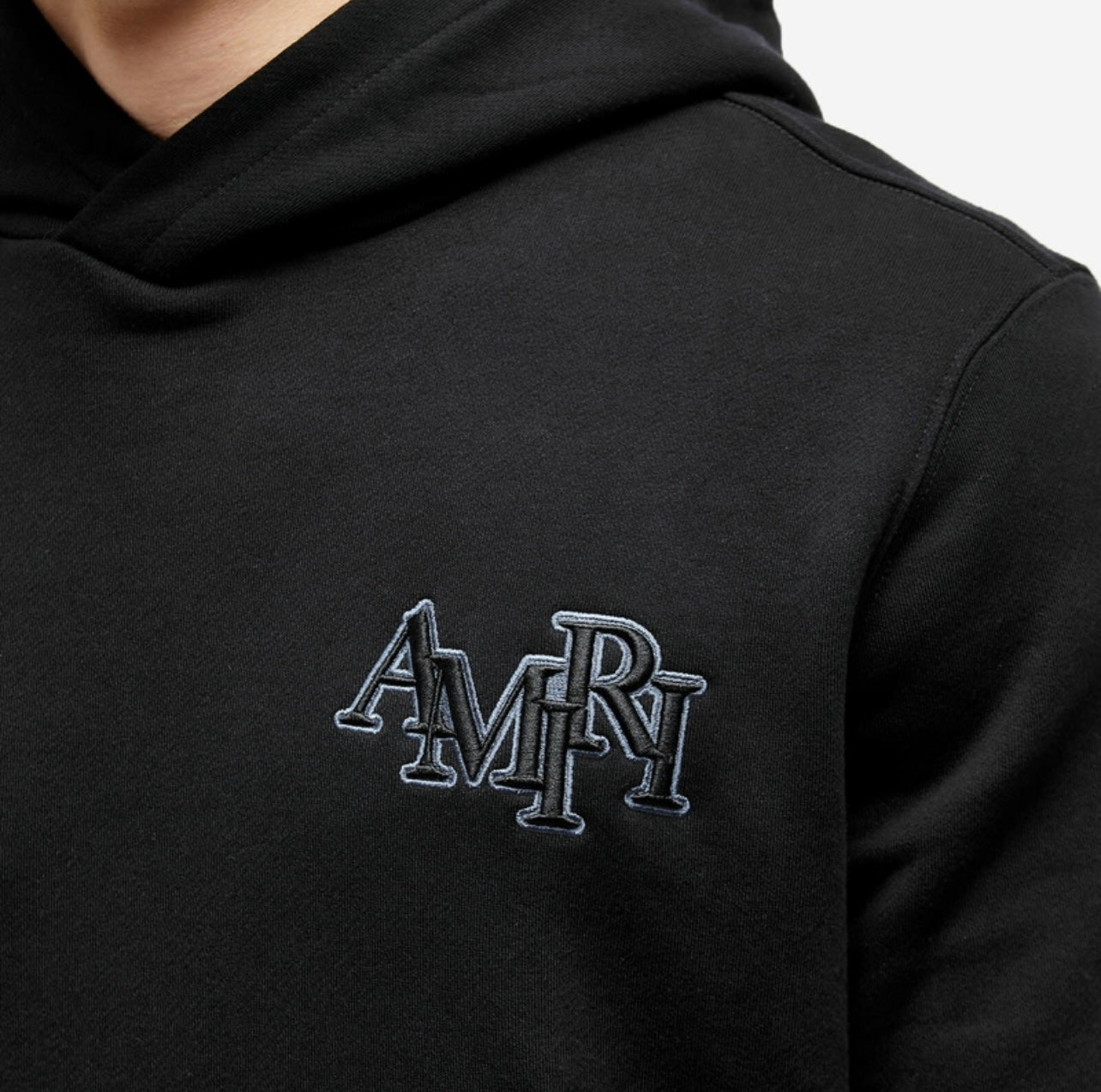 Amiri staggered Logo Hoodie - Black