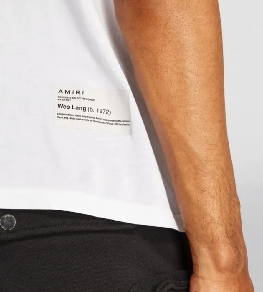 Amiri Wes lang Red skull T-shirt - White