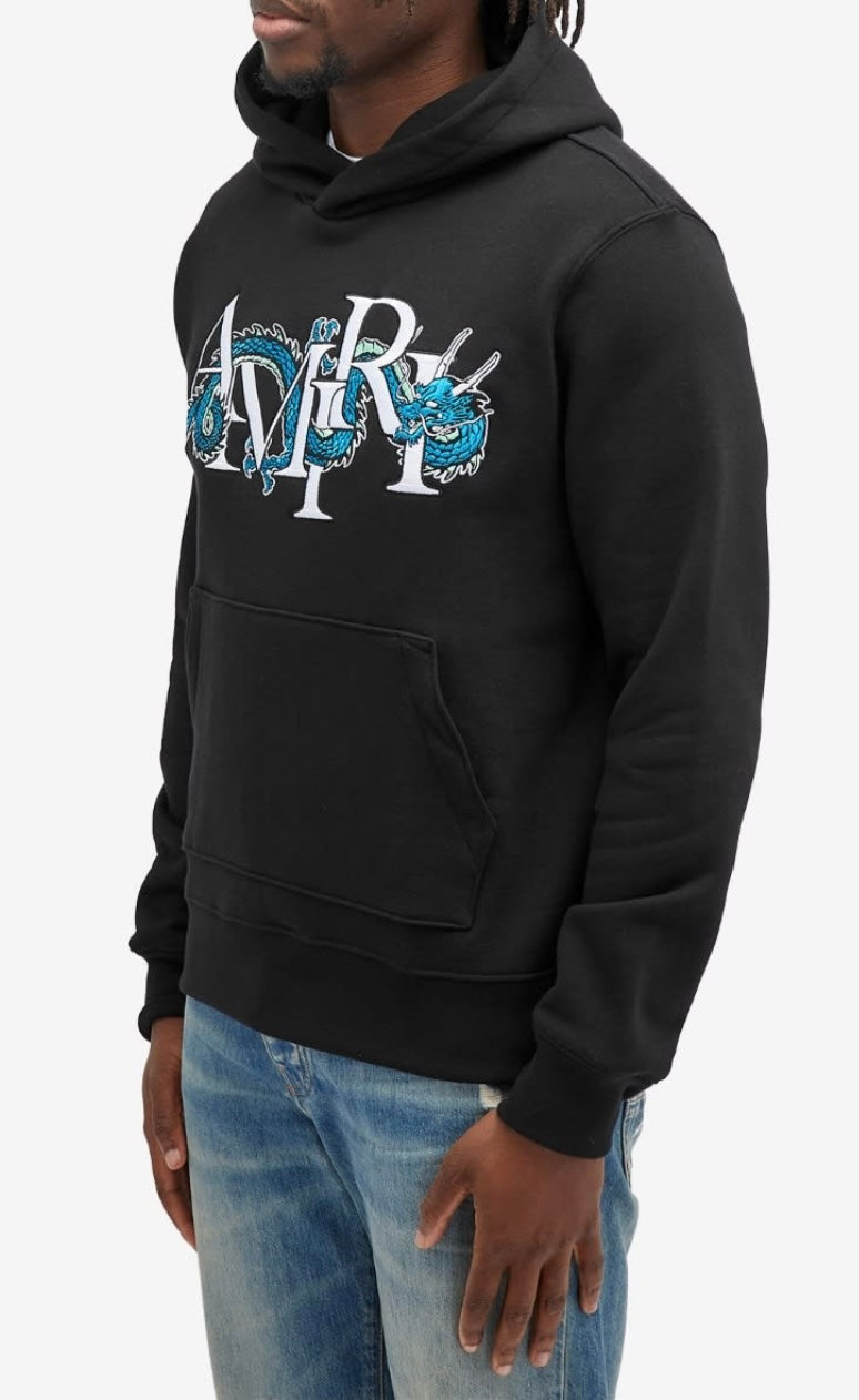 Amiri Dragon Logo Hoodie - Black