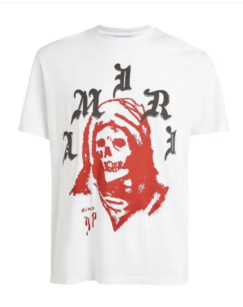 Amiri Wes lang Red skull T-shirt - White