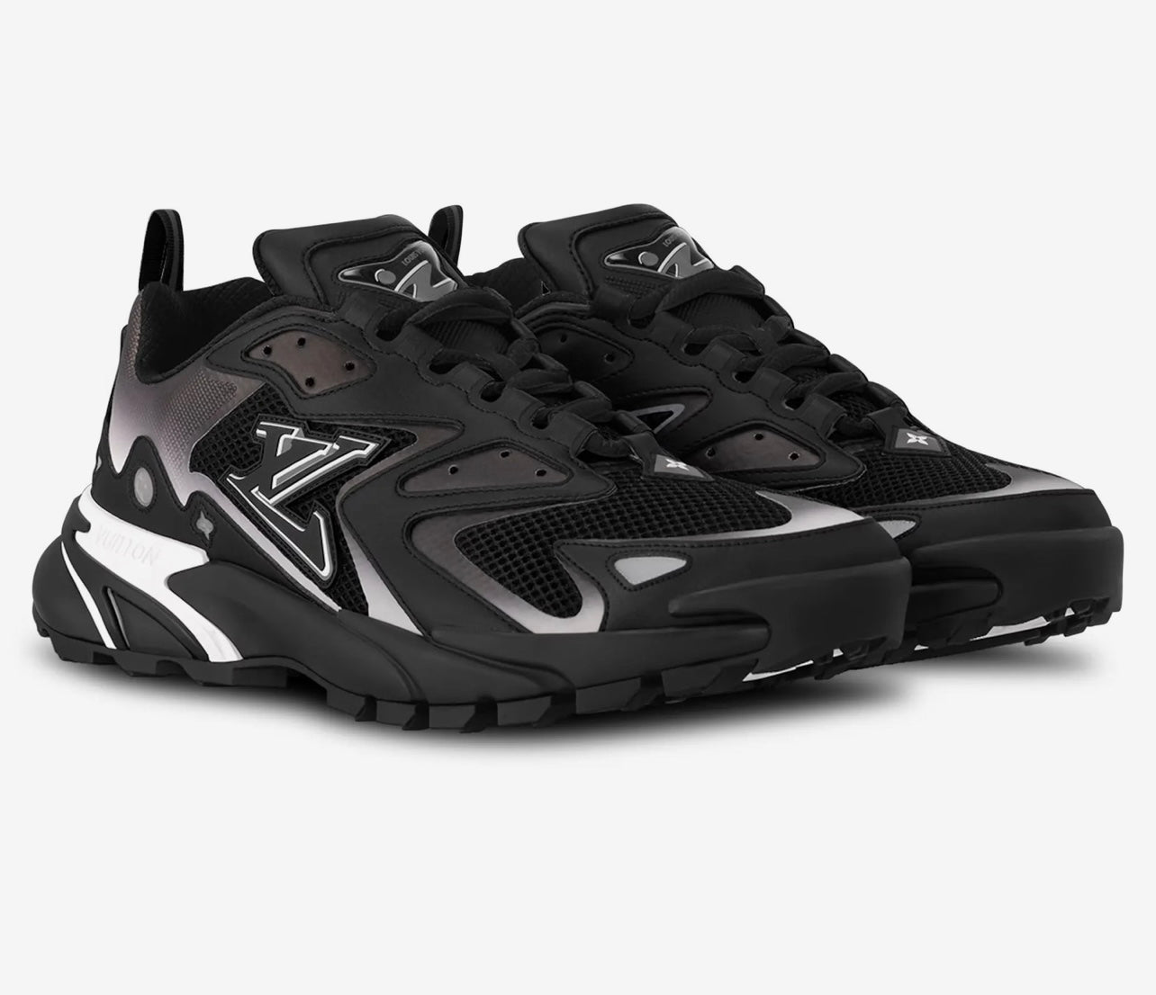 Louis Vuitton tactic runner trainers - black/white