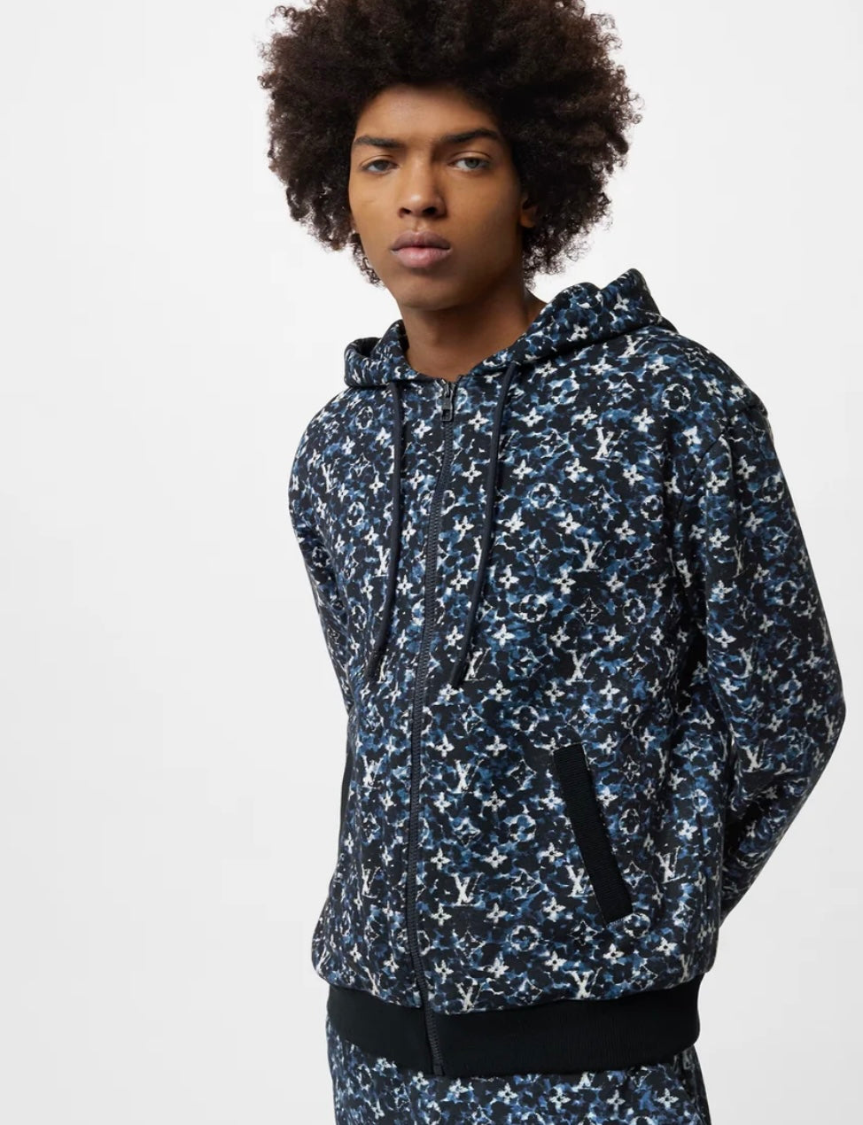 Louis Vuitton Monogram Pointilism Zip Through Hoodie