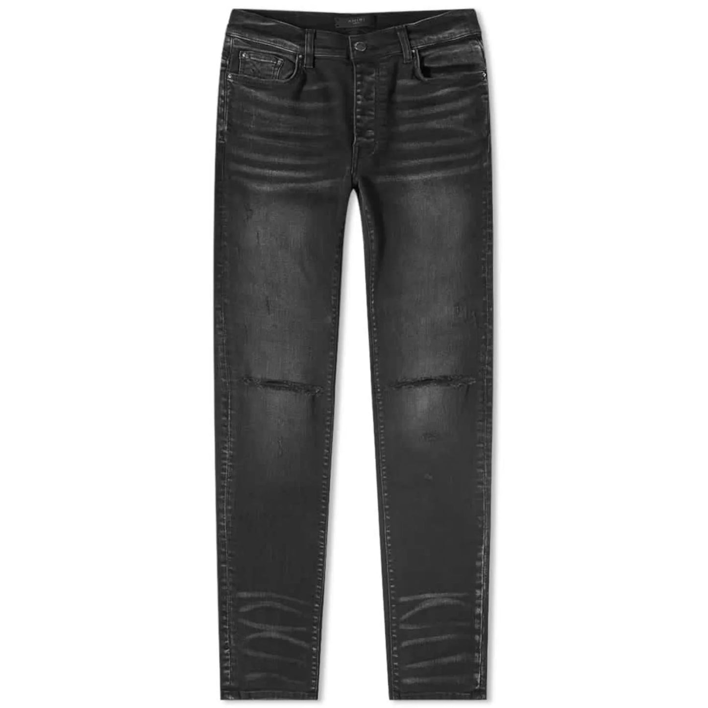 Amiri aged slash distressed jeans - Black