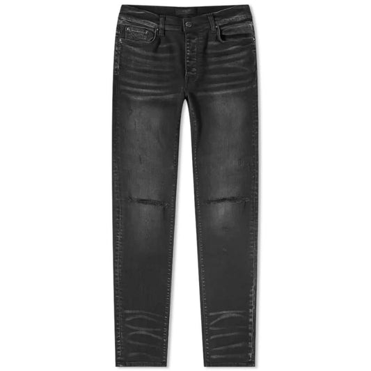 Amiri aged slash distressed jeans - Black