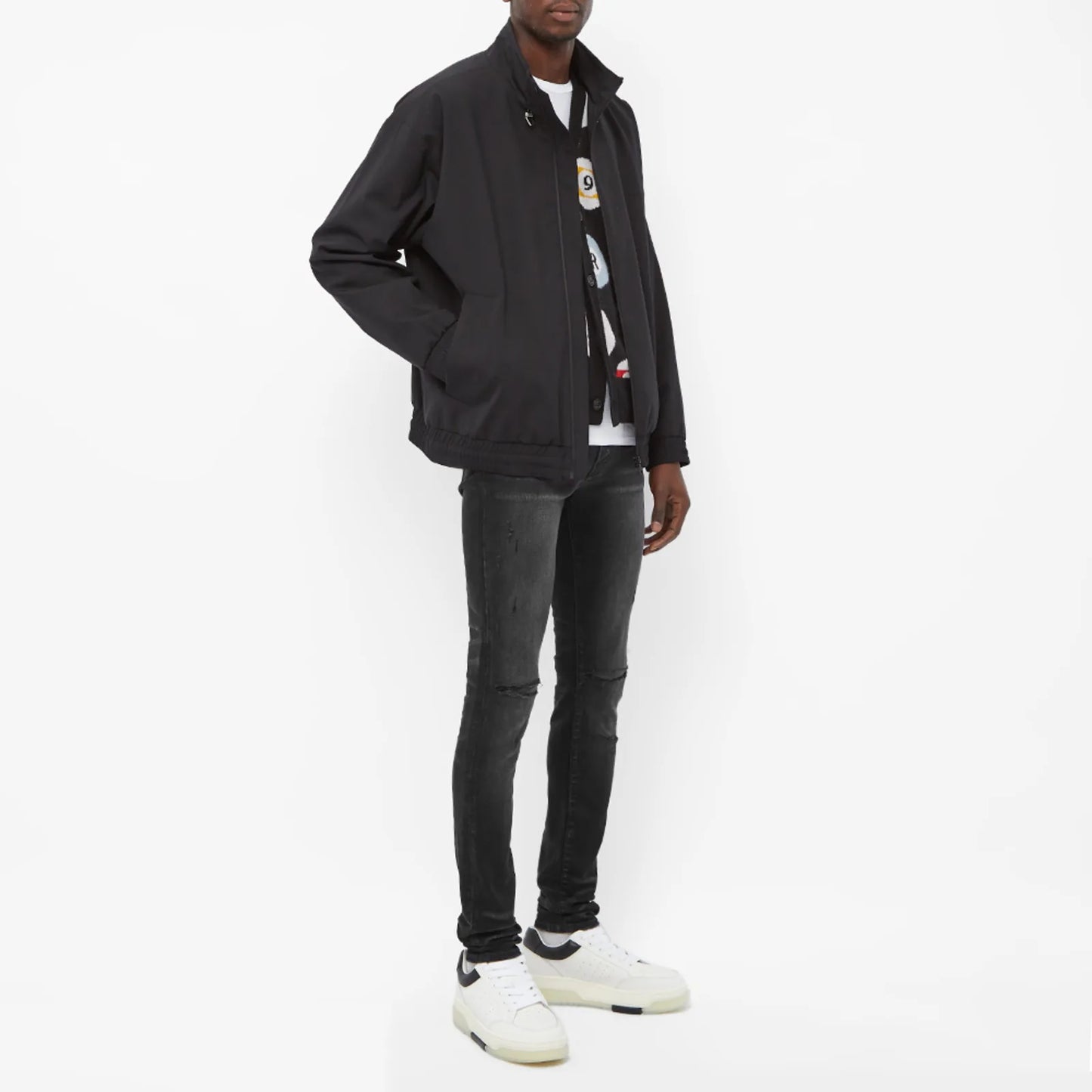 Amiri aged slash distressed jeans - Black